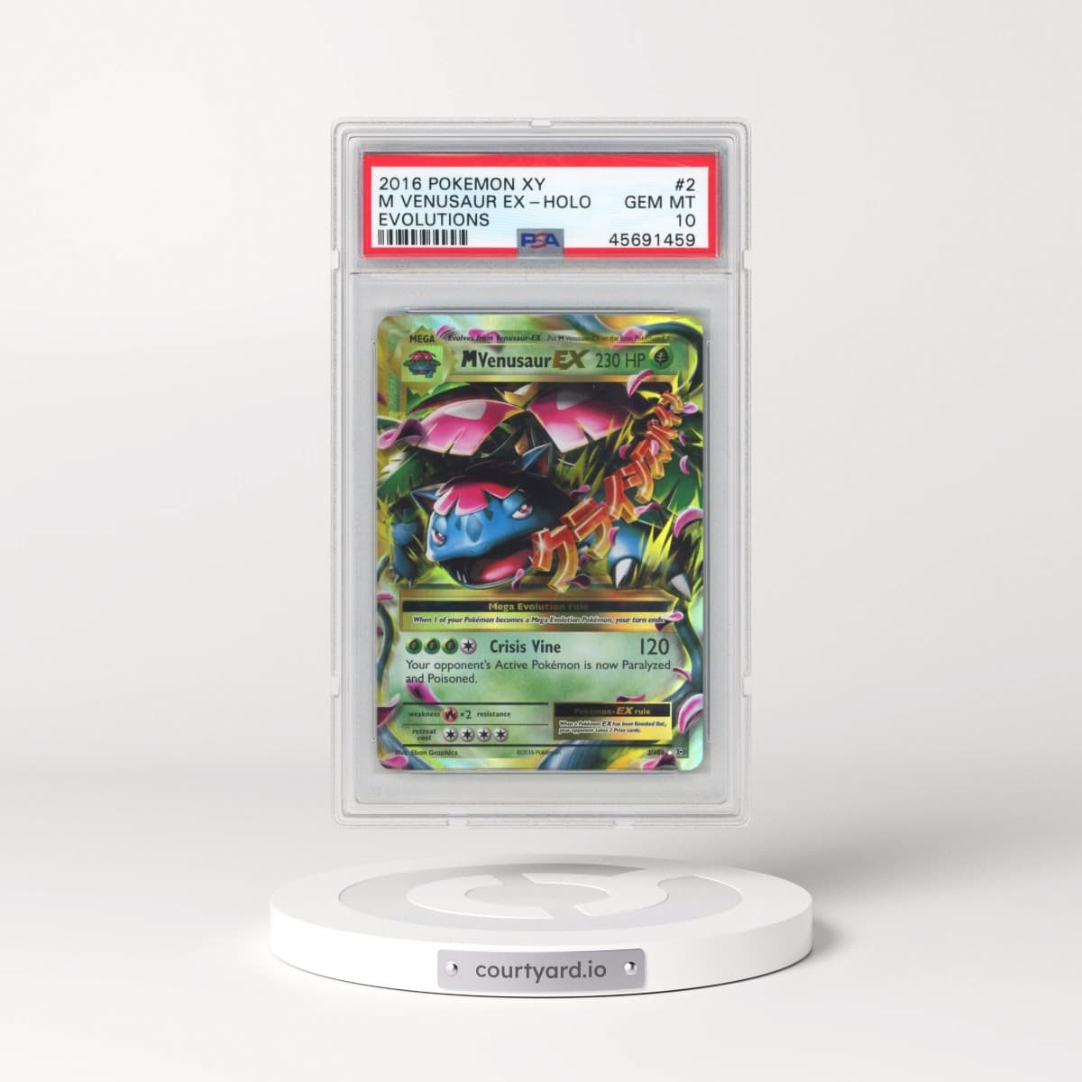 2016 Pokémon XY Evolutions #2 M Venusaur EX - Holo (PSA 10 GEM MINT)