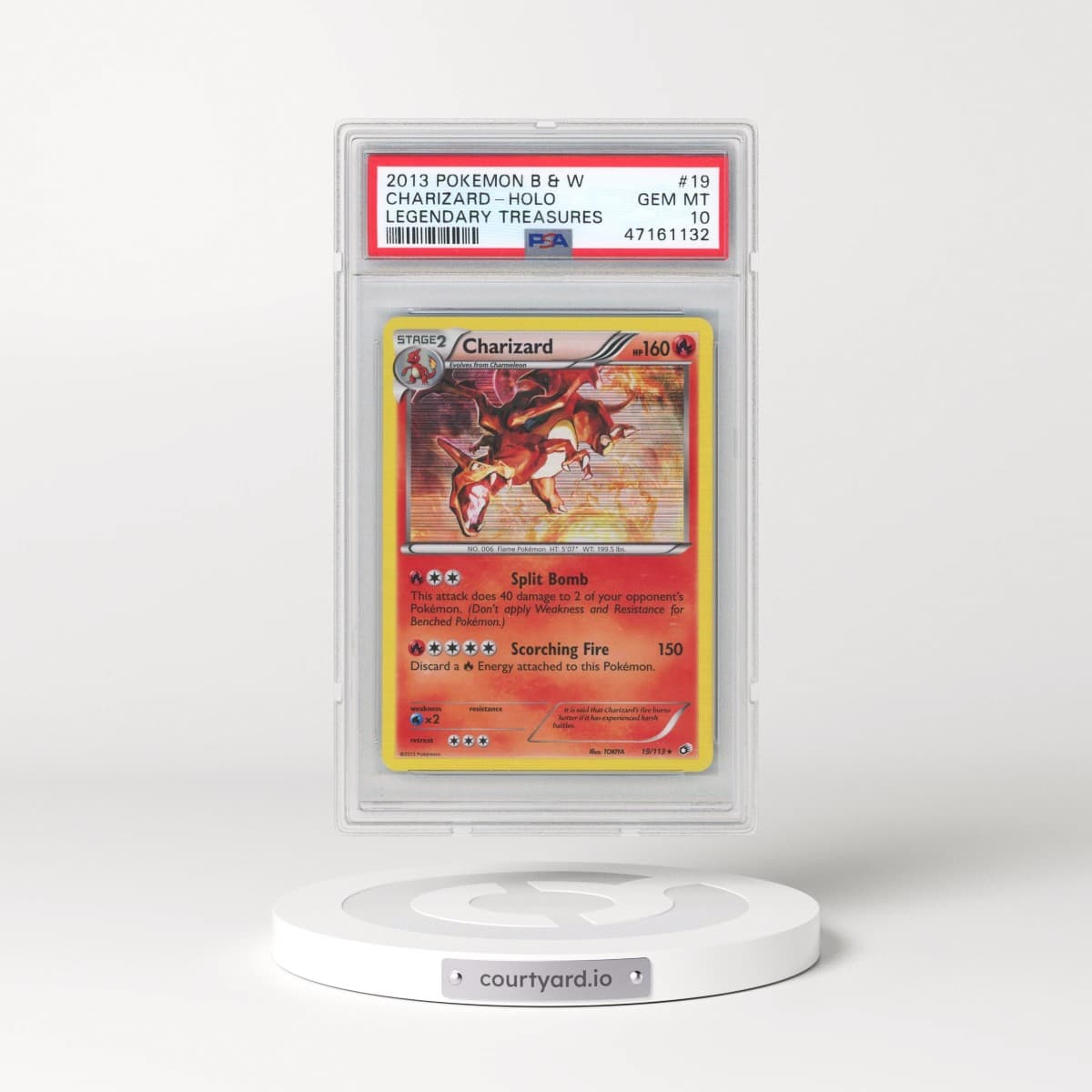 2013 Pokémon Black & White Legendary Treasures #19 Charizard - Holo (PSA 10 GEM MINT)
