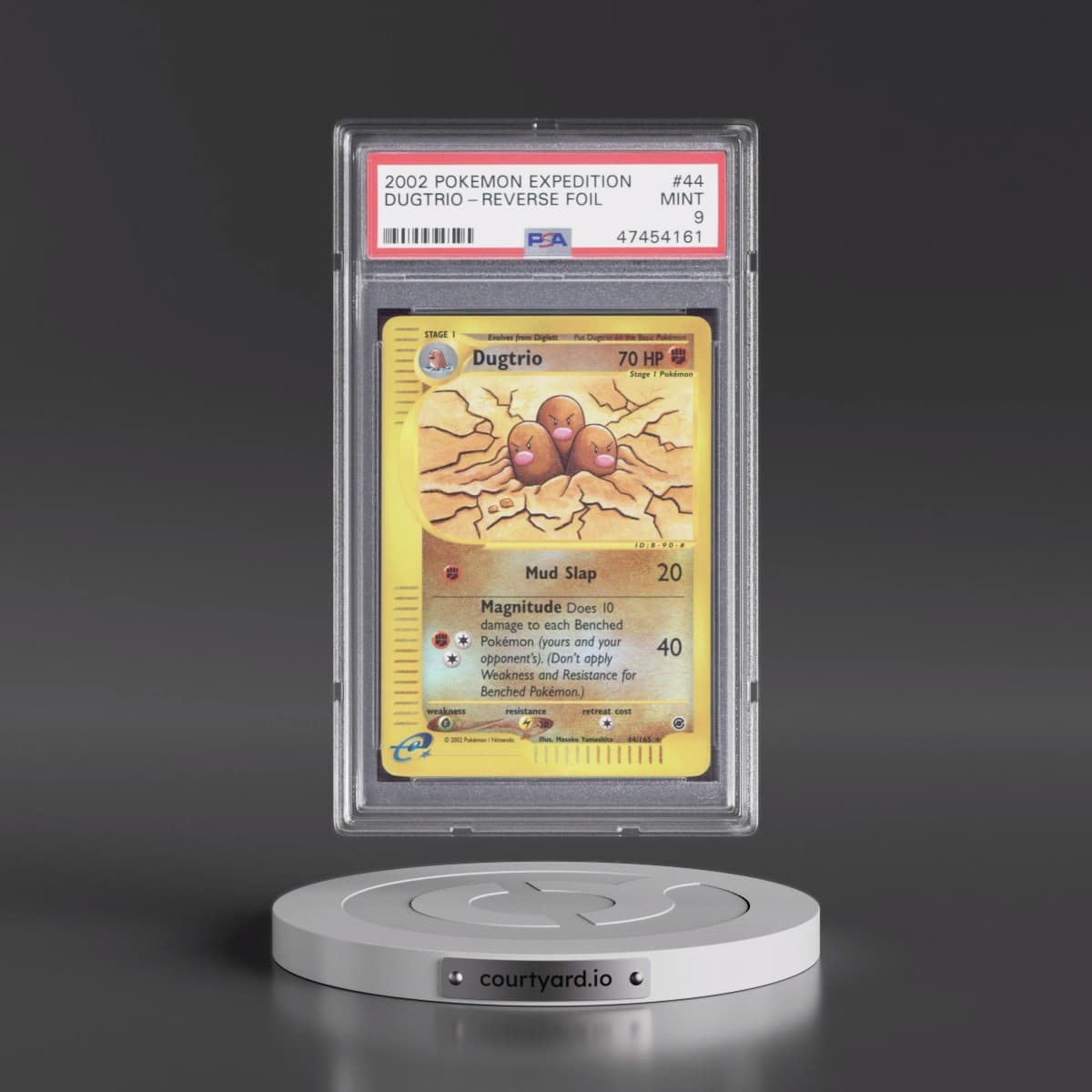 2002 Pokémon Expedition #44 Dugtrio - Reverse Foil (PSA 9 MINT)