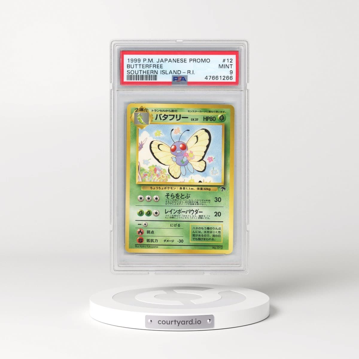 1999 Pokémon Promo Southern Islands #12 Butterfree - Southern Island-R.I. (PSA 9 MINT)