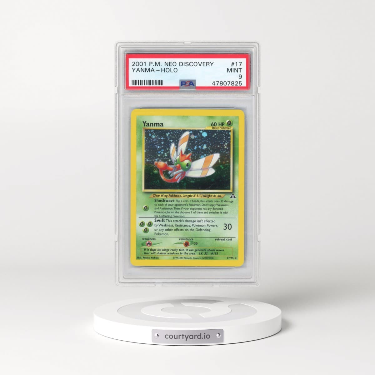 2001 Pokémon Neo Discovery #17 Yanma - Holo (PSA 9 MINT)