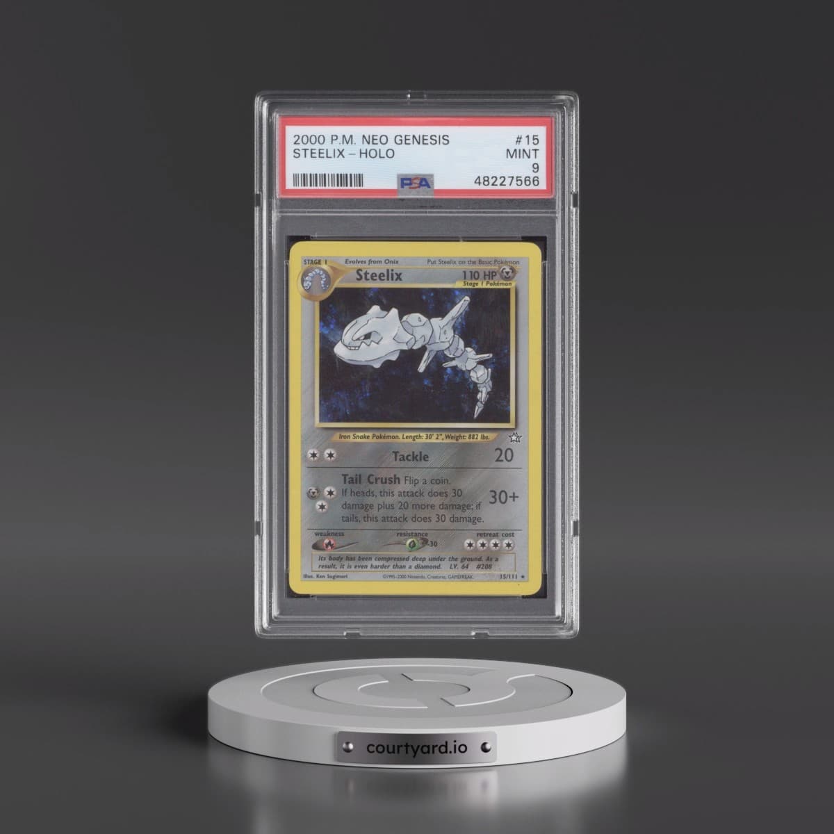 2000 Pokémon Neo Genesis #15 Steelix - Holo (PSA 9 MINT)
