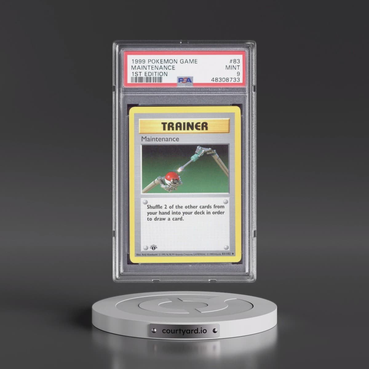 1999 Pokémon Game #83 Maintenance - 1st Edition (PSA 9 MINT)