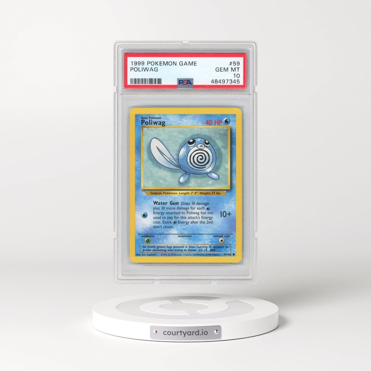 1999 Pokémon Game #59 Poliwag (PSA 10 GEM MINT)