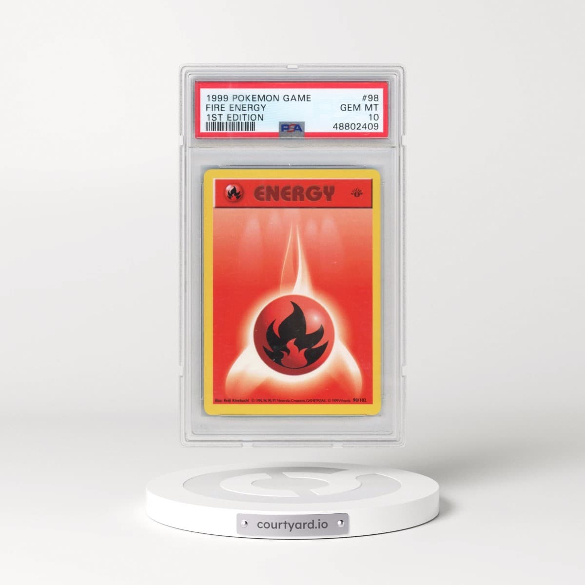 1999 Pokémon Game #98 Fire Energy - 1st Edition (PSA 10 GEM MINT)