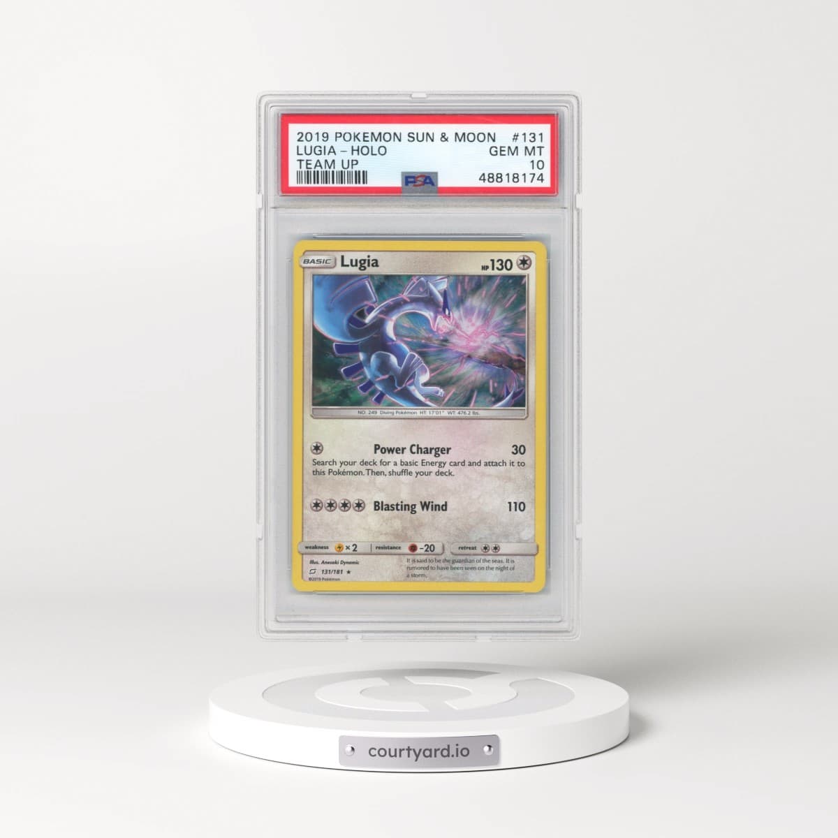 2019 Pokémon Sun & Moon Team Up #131 Lugia - Holo (PSA 10 GEM MINT)