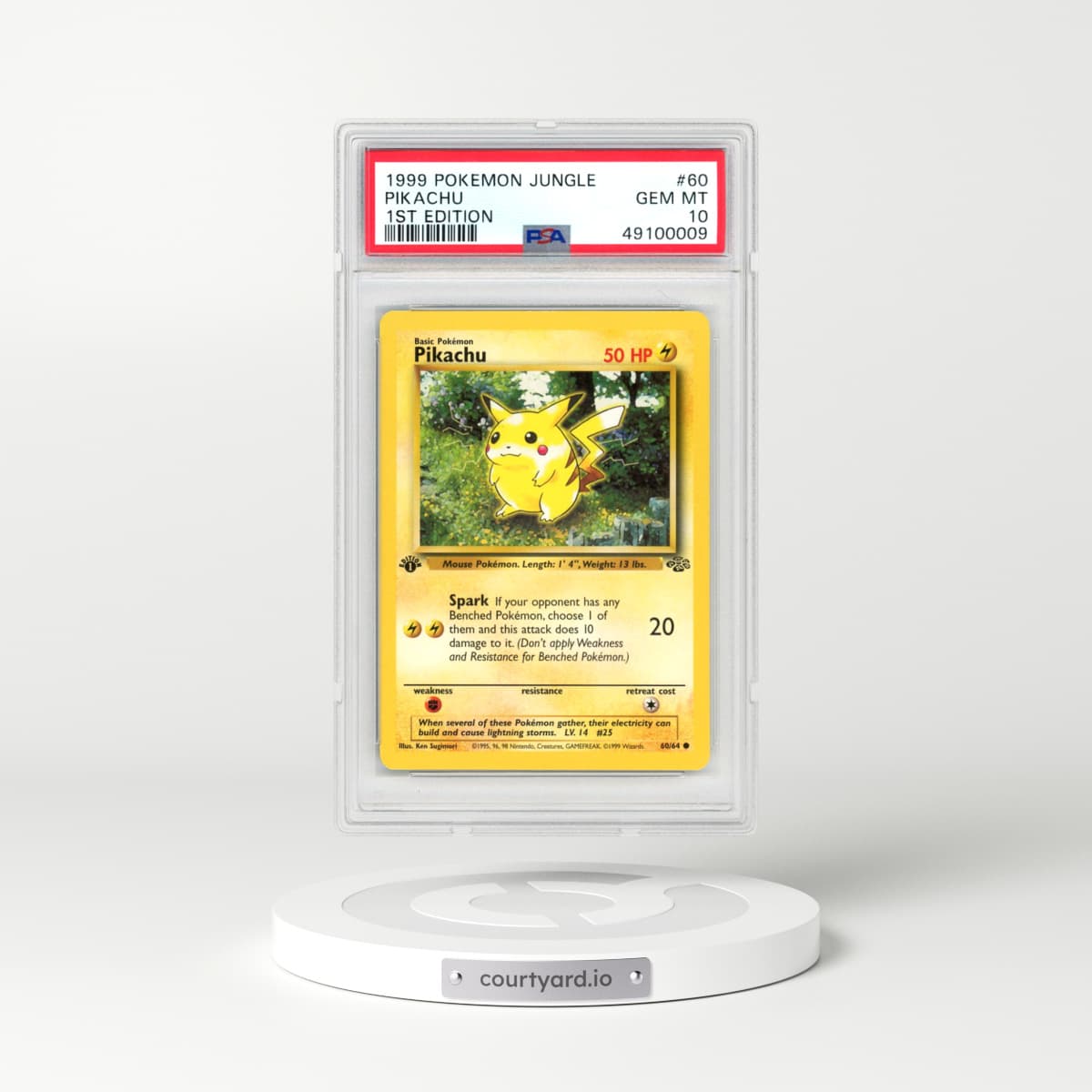 1999 Pokémon Jungle #60 Pikachu - 1st Edition (PSA 10 GEM MINT)