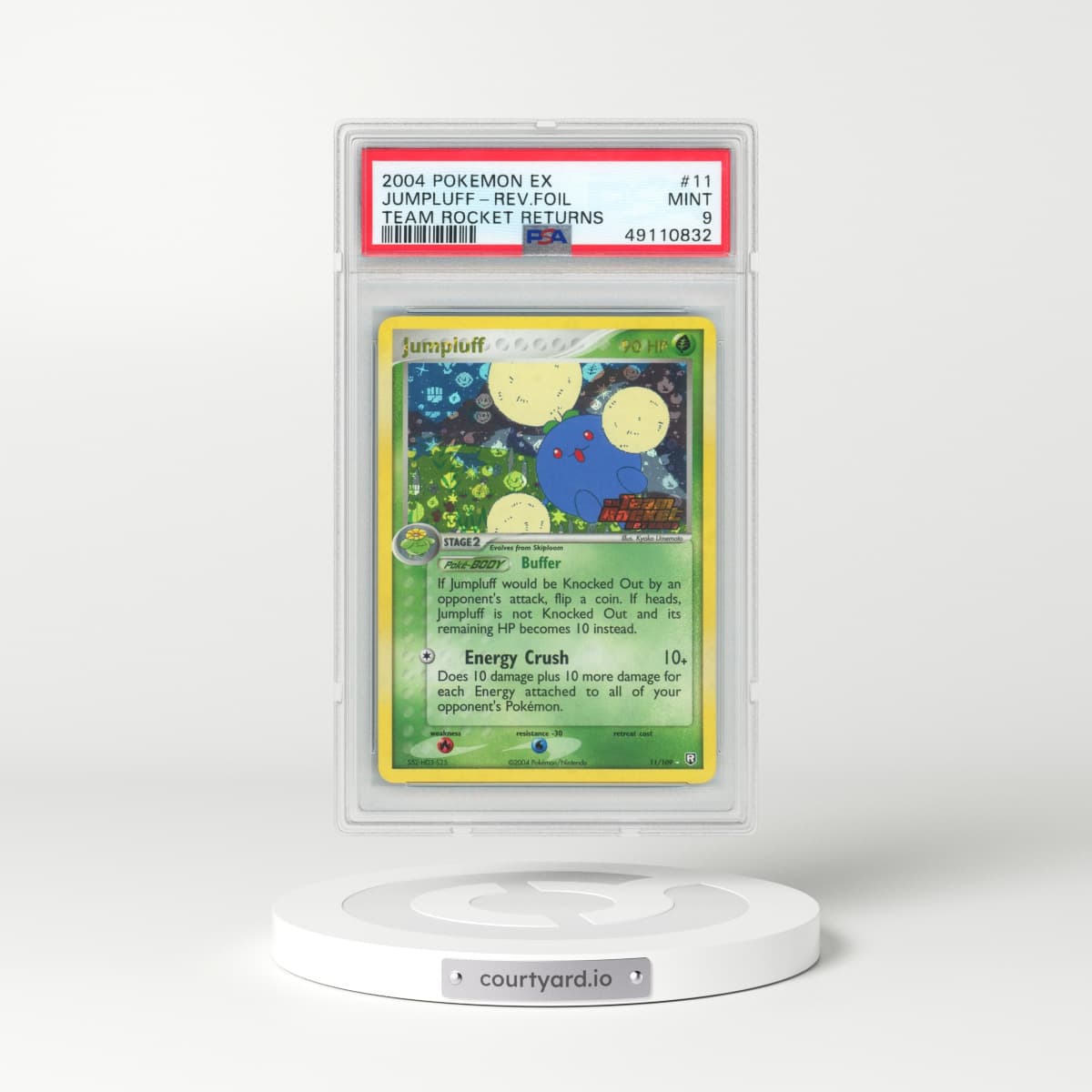 2004 Pokémon EX Team Rocket Returns #11 Jumpluff - Reverse Foil (PSA 9 MINT)