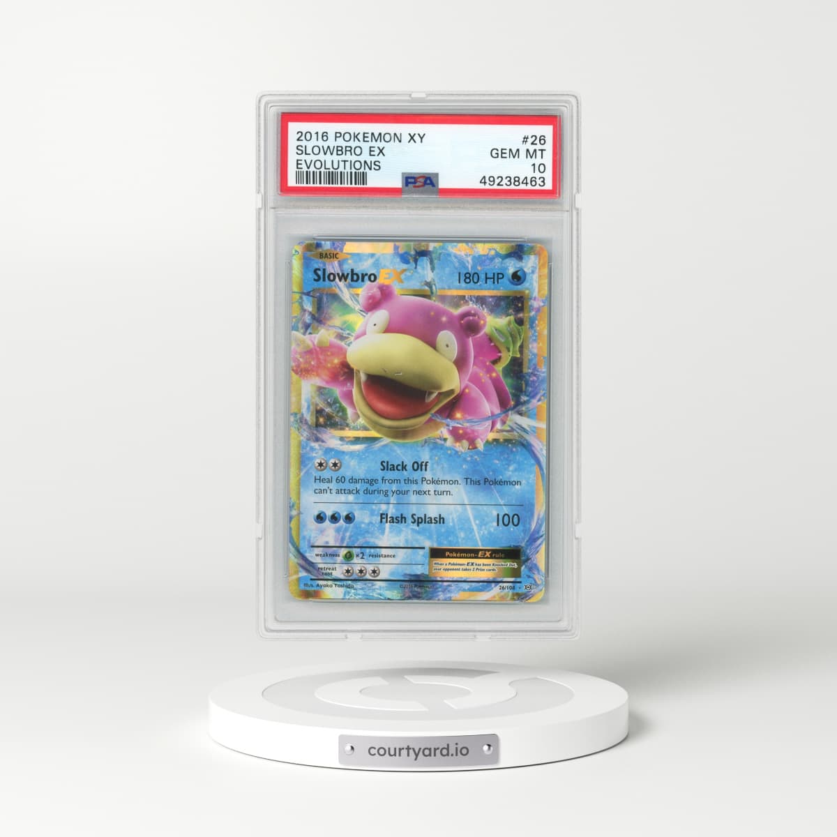 2016 Pokémon XY Evolutions #26 Slowbro EX - Holo (PSA 10 GEM MINT)