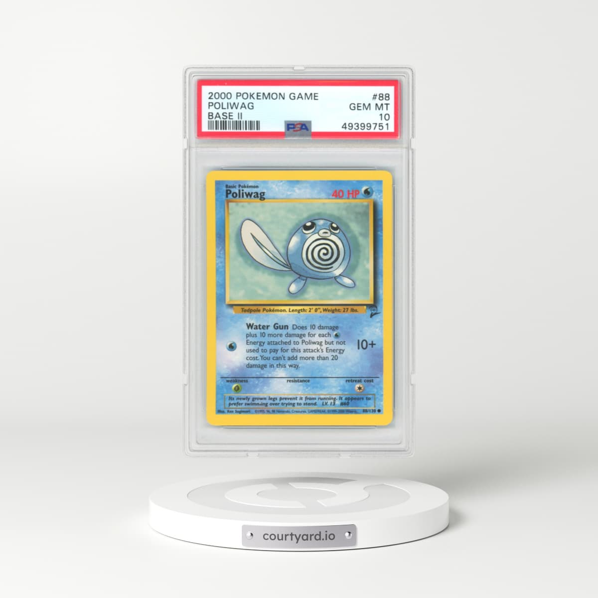 2000 Base Set 2 #88 Poliwag (PSA 10 GEM MINT)