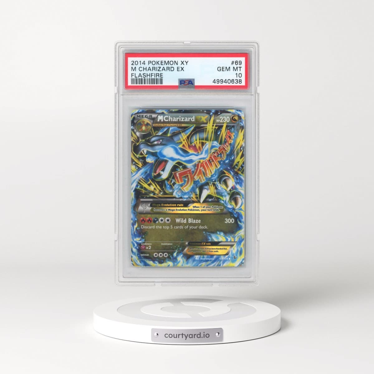 2014 Pokémon XY Flashfire #69 M Charizard EX - Holo (PSA 10 GEM MINT)