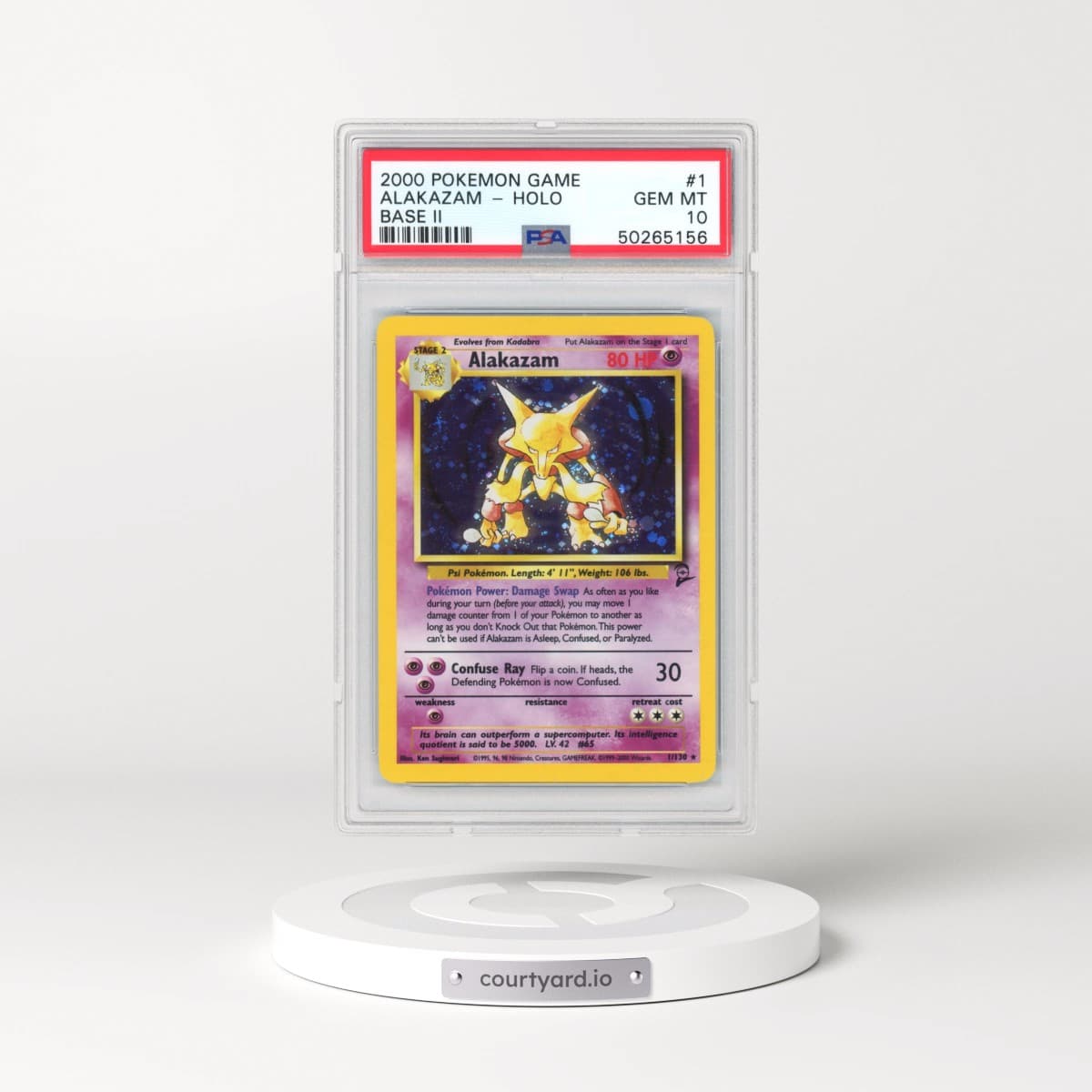 2000 Base Set 2 #1 Alakazam - Holo (PSA 10 GEM MINT)