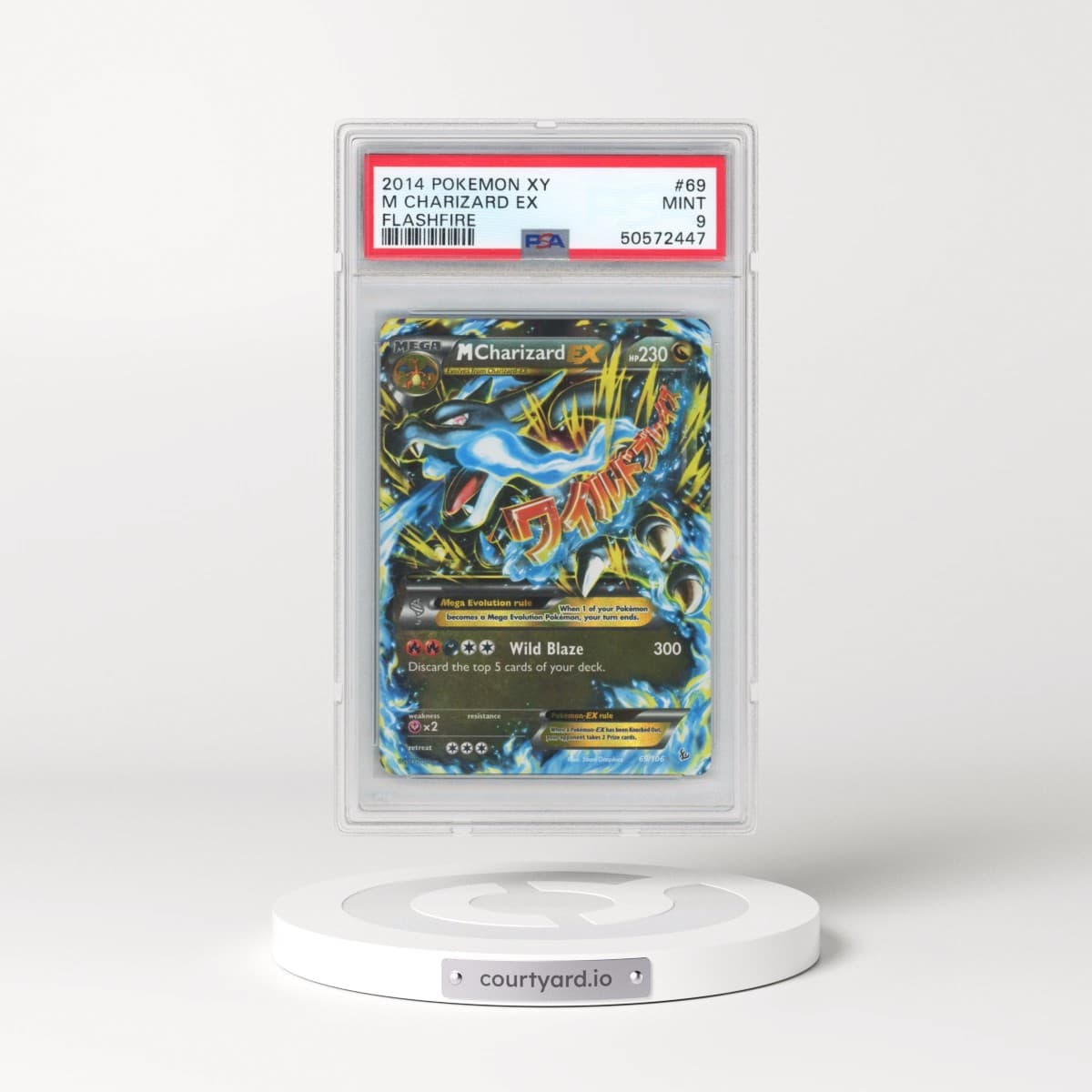 2014 Pokémon XY Flashfire #69 M Charizard EX - Holo (PSA 9 MINT)