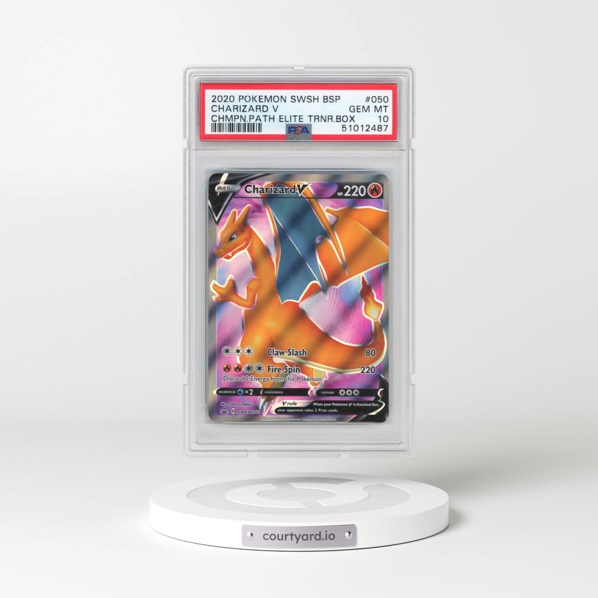 2020 Pokémon Swsh Black Star Promo #050 Charizard V - Holo Champion's Path Elite Trainer Box (PSA 10 GEM MINT)