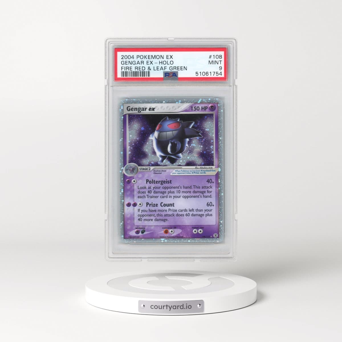 2004 Pokémon EX Fire Red & Leaf Green #108 Gengar EX - Holo Holo (PSA 9 MINT)