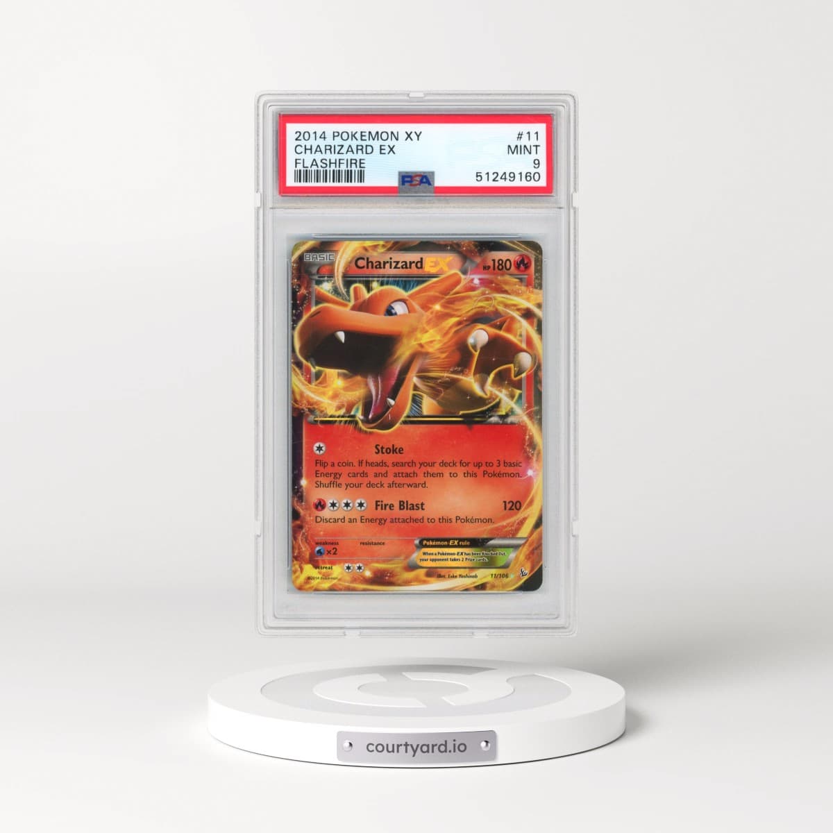 2014 Pokémon XY Flashfire #11 Charizard EX - Holo (PSA 9 MINT)