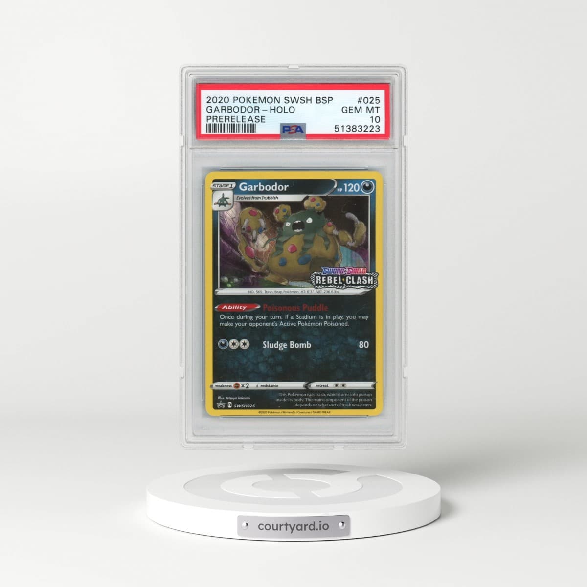 2020 Pokémon Swsh Black Star Promo #025 Garbodor - Holo Prerelease (PSA 10 GEM MINT)