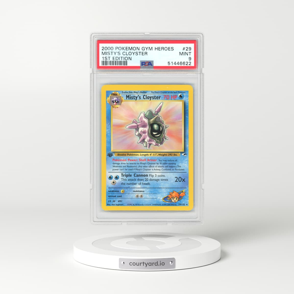 2000 Gym Heroes #29 Misty's Cloyster - 1st Edition (PSA 9 MINT)