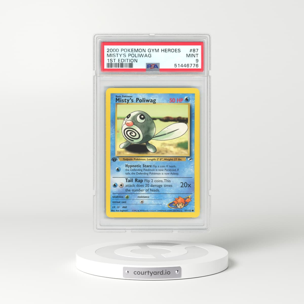 2000 Gym Heroes #87 Misty's Poliwag - 1st Edition (PSA 9 MINT)