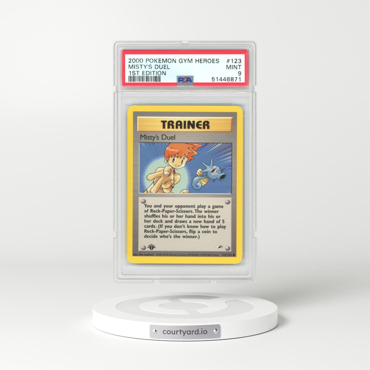 2000 Gym Heroes #123 Misty's Duel - 1st Edition (PSA 9 MINT)