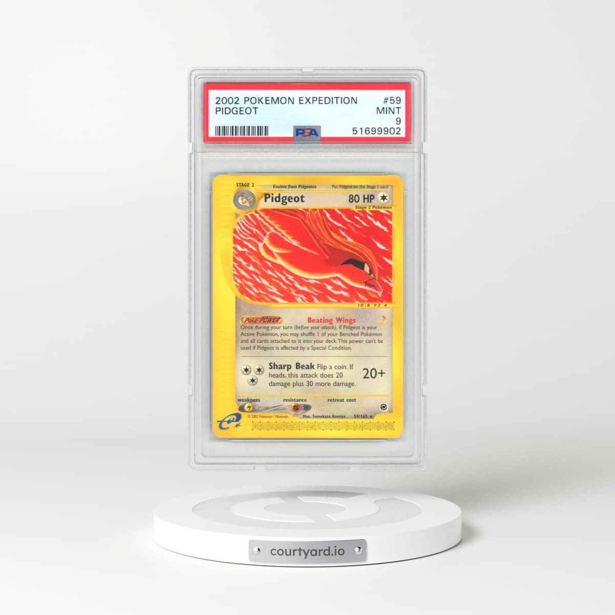 2002 Expedition #59 Pidgeot - e-Card Symbol (PSA 9 MINT)