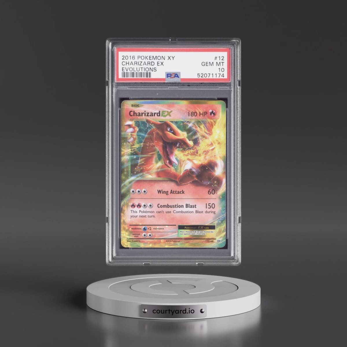 2016 Pokémon XY Evolutions #12 Charizard EX - Holo (PSA 10 GEM MINT)