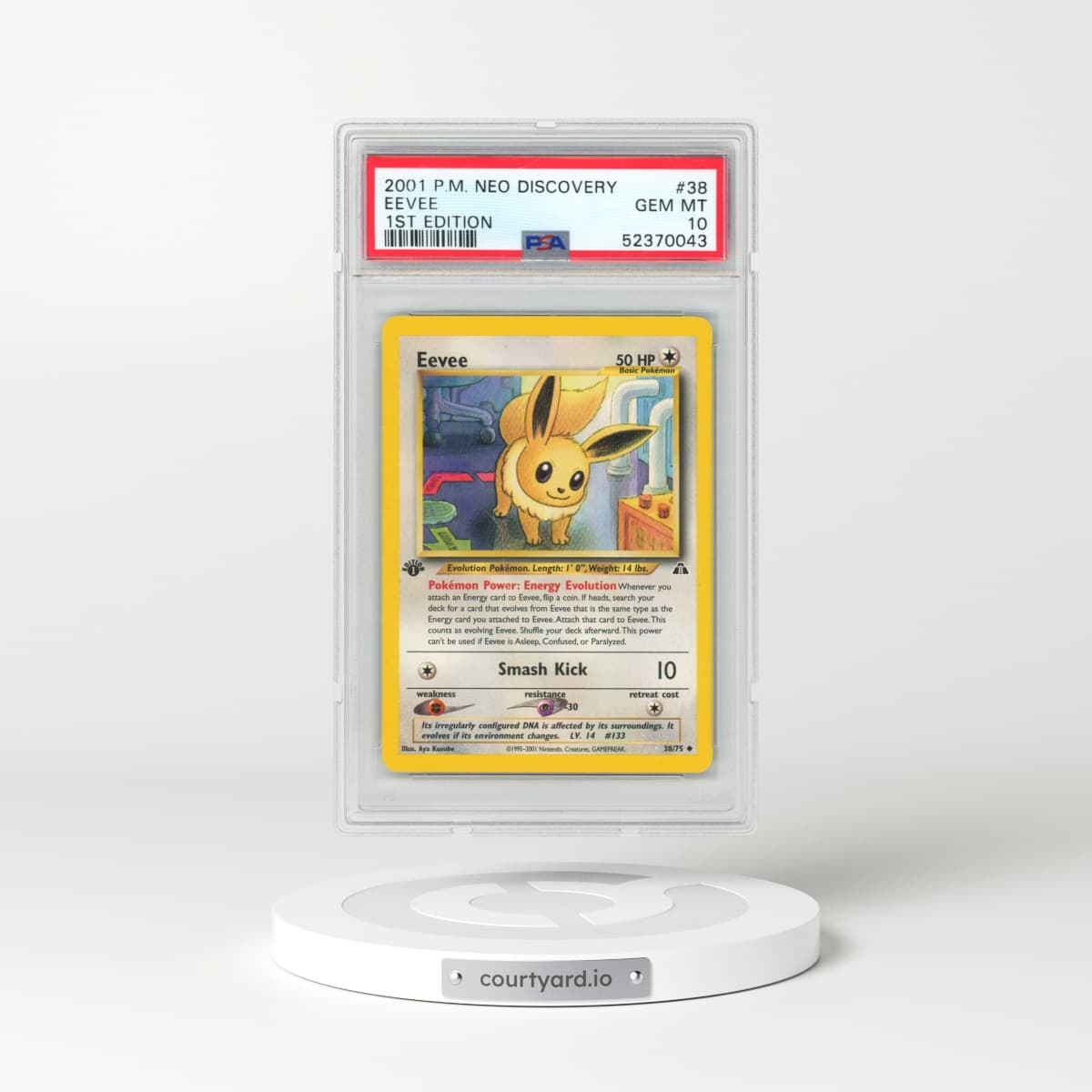 2001 Pokémon Neo Discovery #38 Eevee - 1st Edition (PSA 10 GEM MINT)