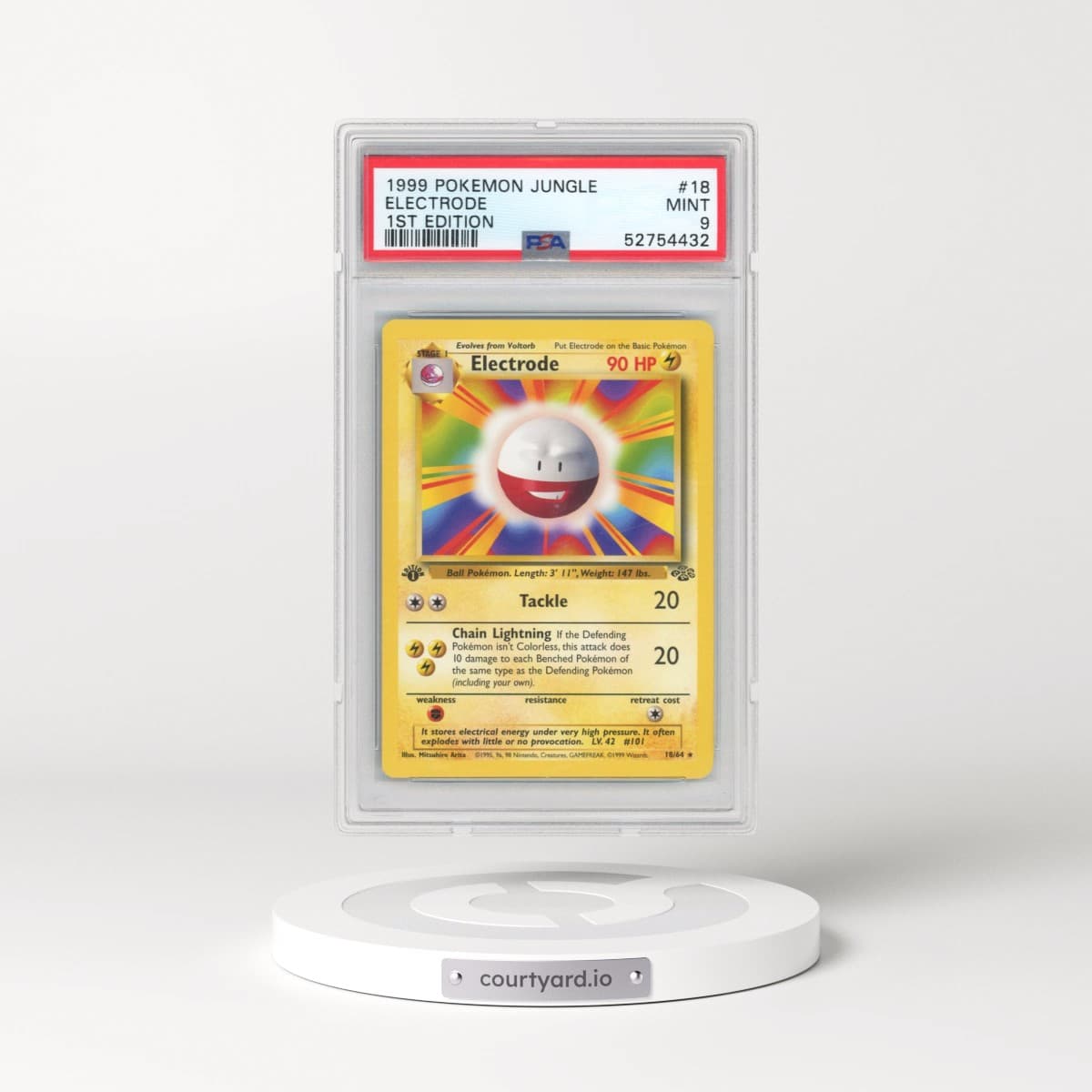 1999 Pokémon Jungle #18 Electrode - 1st Edition (PSA 9 MINT)