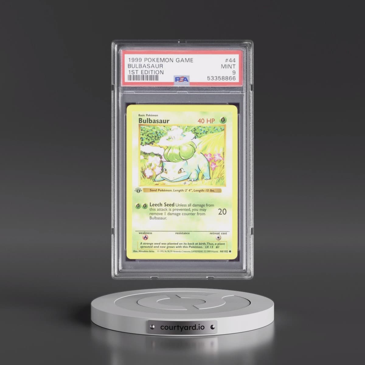 1999 Pokémon Game #44 Bulbasaur - 1st Edition (PSA 9 MINT)