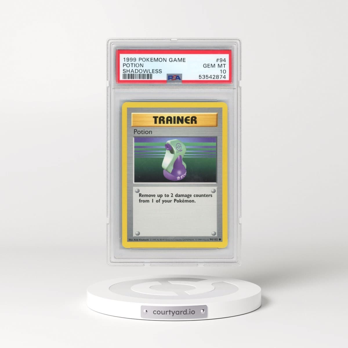 1999 Pokémon Game #94 Potion - Shadowless (PSA 10 GEM MINT)