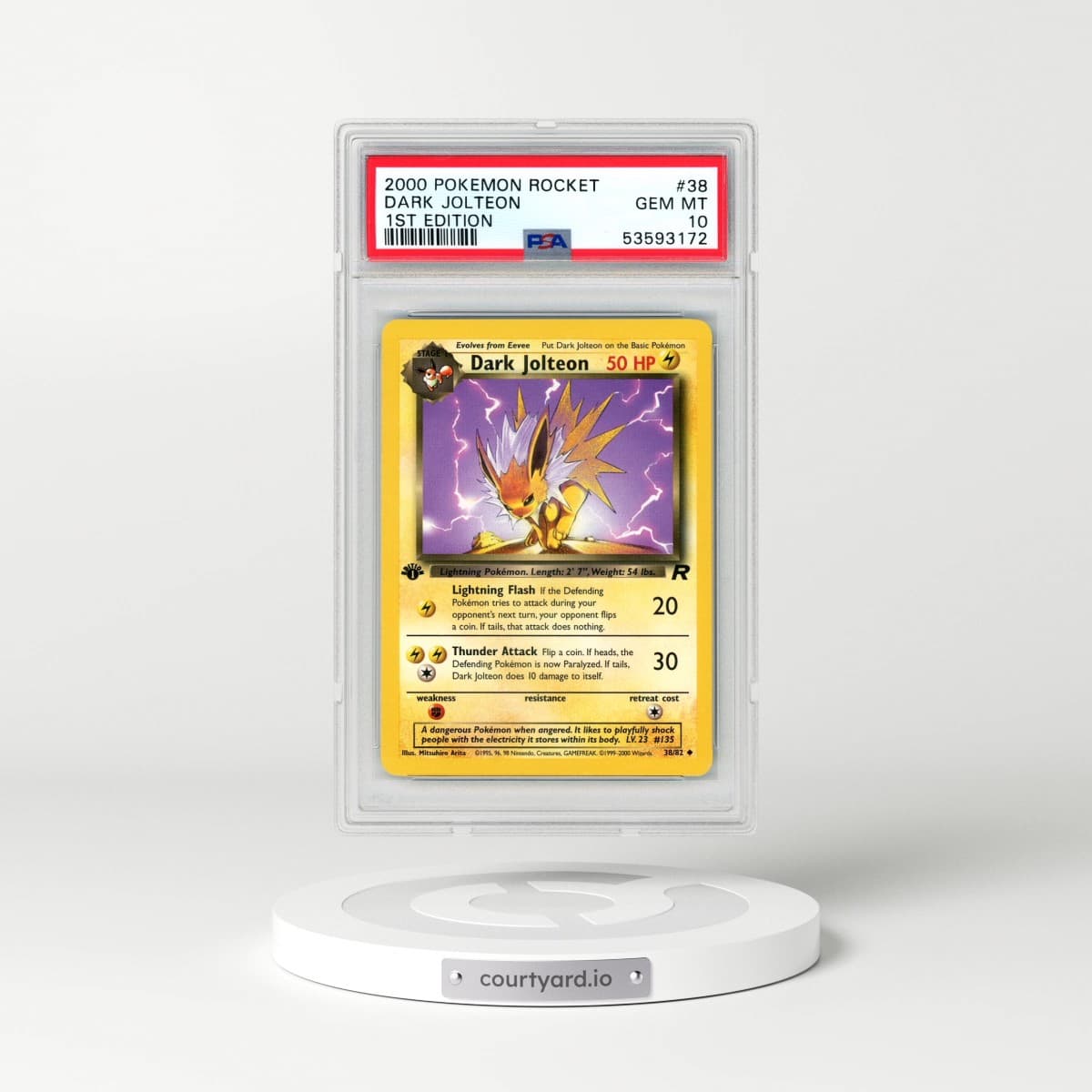 2000 Pokémon Rocket #38 Dark Jolteon - 1st Edition (PSA 10 GEM MINT)