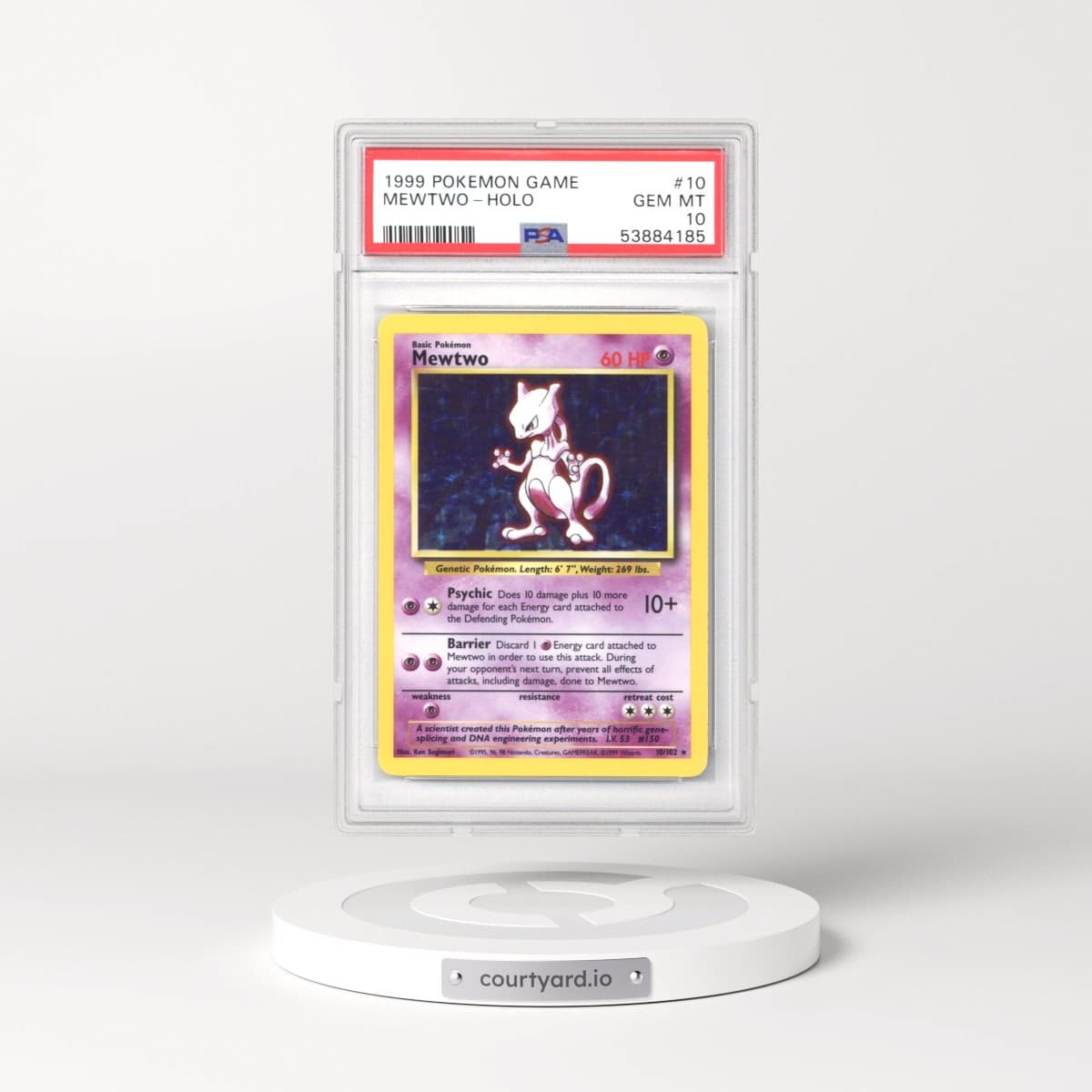 1999 Pokémon Game #10 Mewtwo - Holo (PSA 10 GEM MINT)