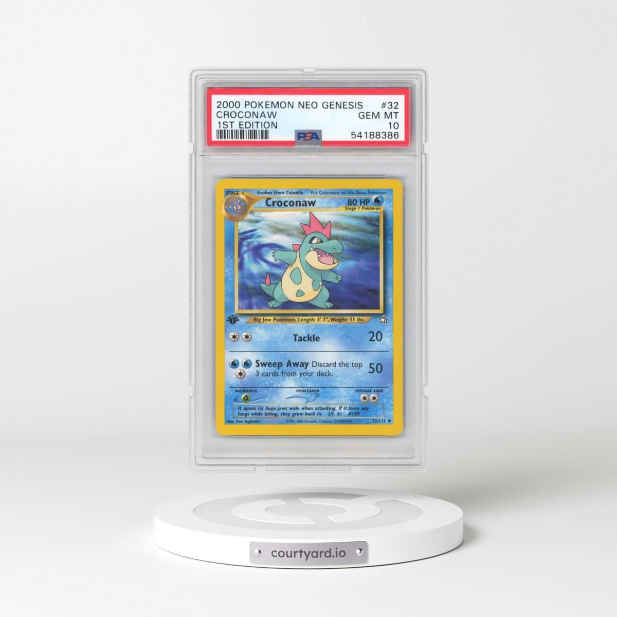 2000 Pokémon Neo Genesis #32 Croconaw - 1st Edition (PSA 10 GEM MINT)