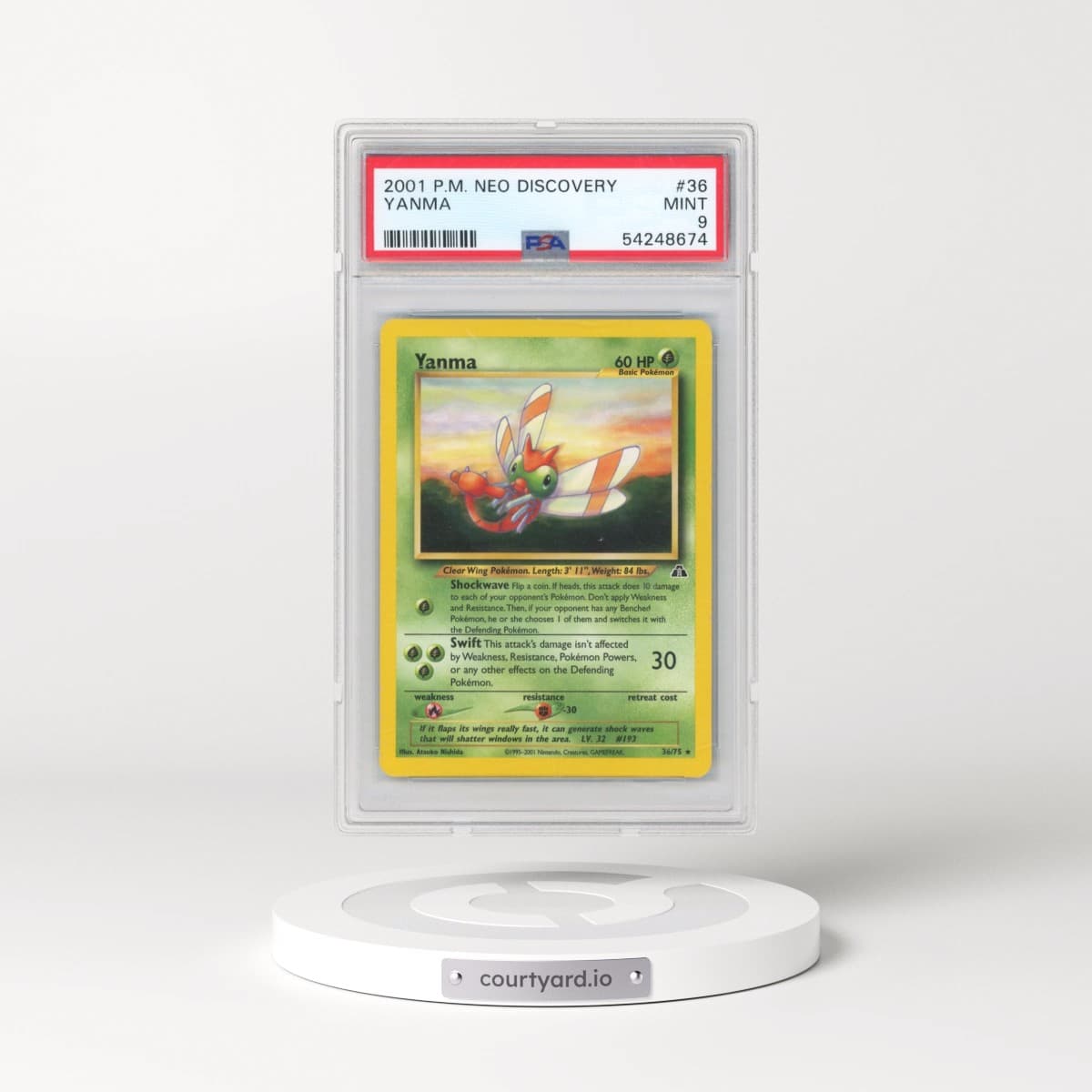 2001 Pokémon Neo Discovery #36 Yanma (PSA 9 MINT)