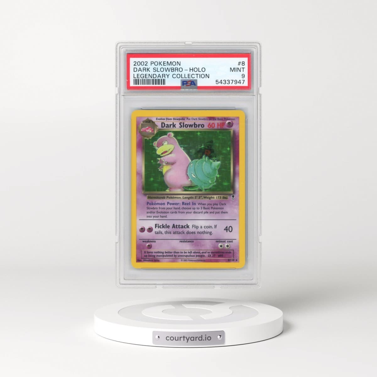 2002 Pokémon Legendary Collection #8 Dark Slowbro - Holo (PSA 9 MINT)