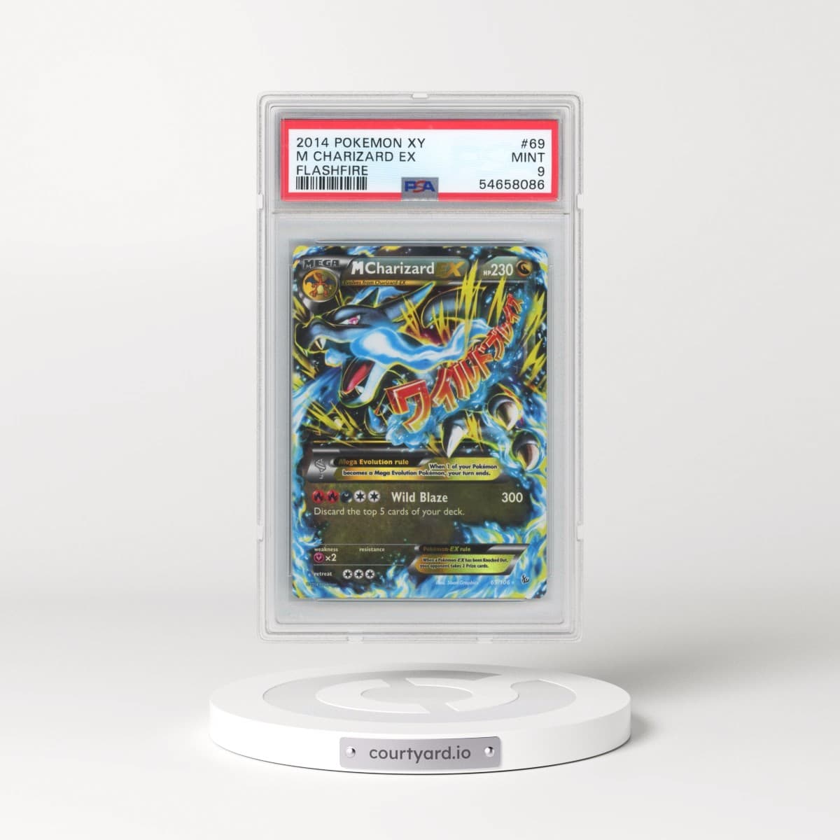 2014 Pokémon XY Flashfire #69 M Charizard EX - Holo (PSA 9 MINT)