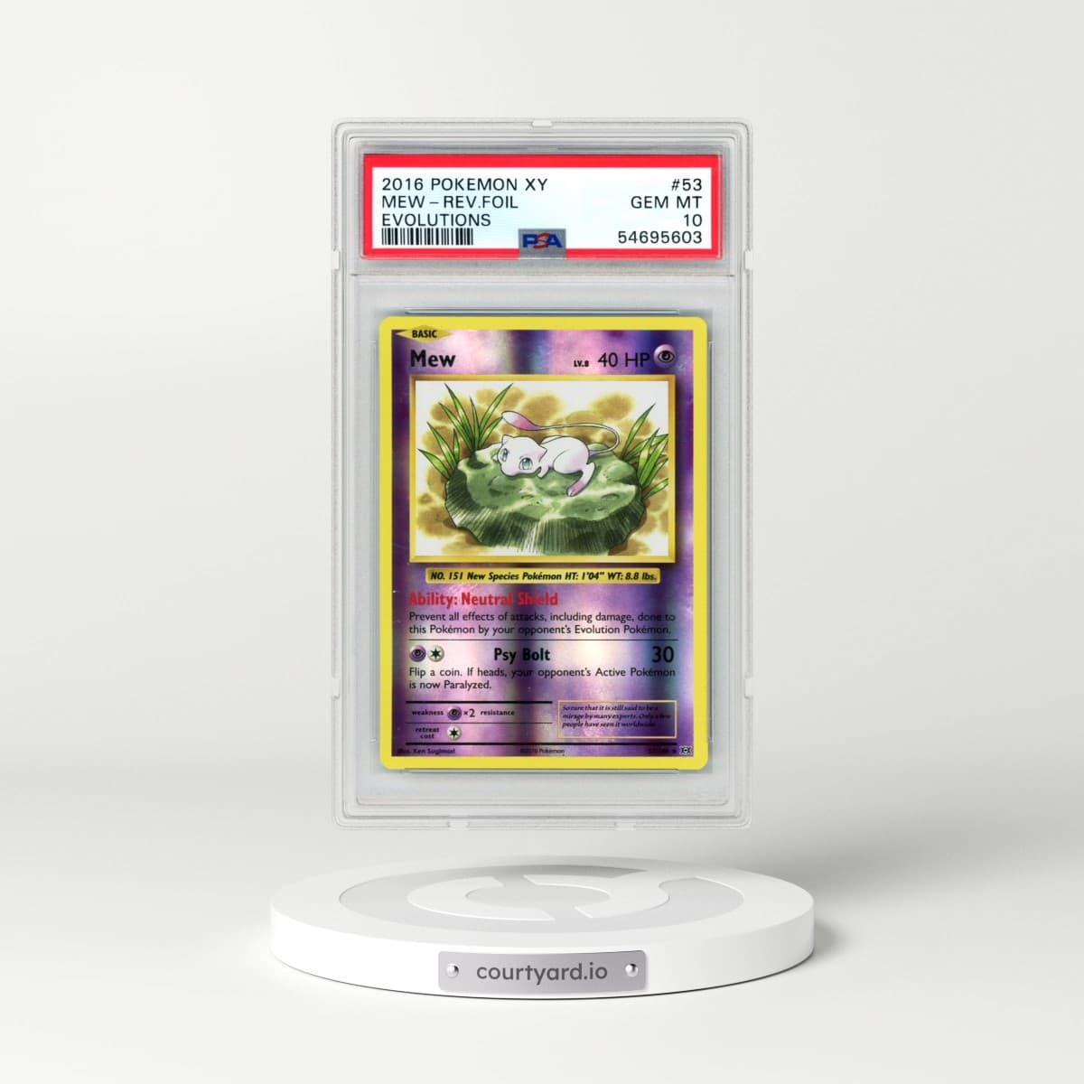 2016 Pokémon XY Evolutions #53 Mew - Reverse Foil (PSA 10 GEM MINT)