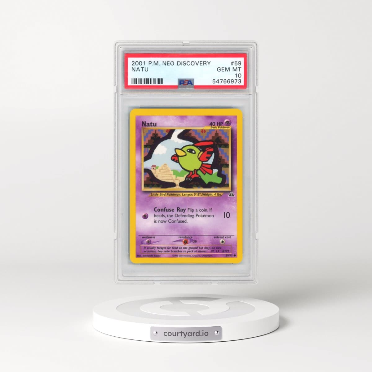 2001 Pokémon Neo Discovery #59 Natu (PSA 10 GEM MINT)