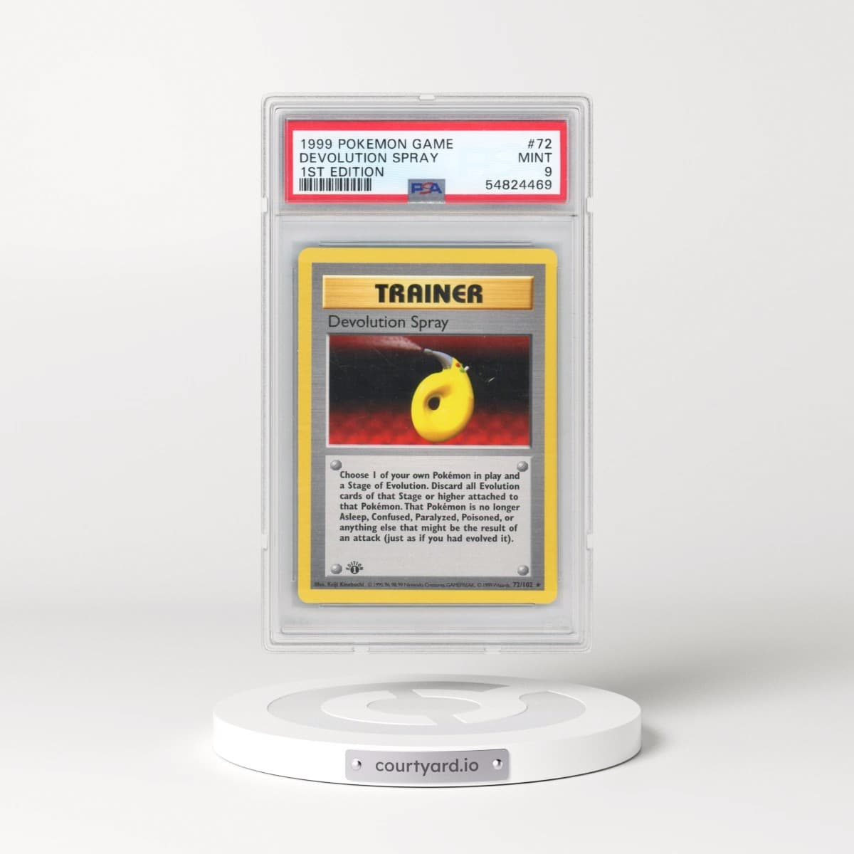 1999 Pokémon Game #72 Devolution Spray - 1st Edition (PSA 9 MINT)