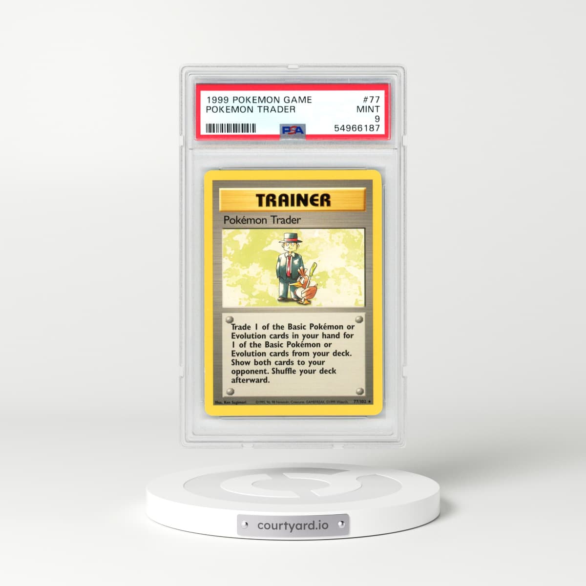 1999 Pokémon Game #77 Pokemon Trader (PSA 9 MINT)