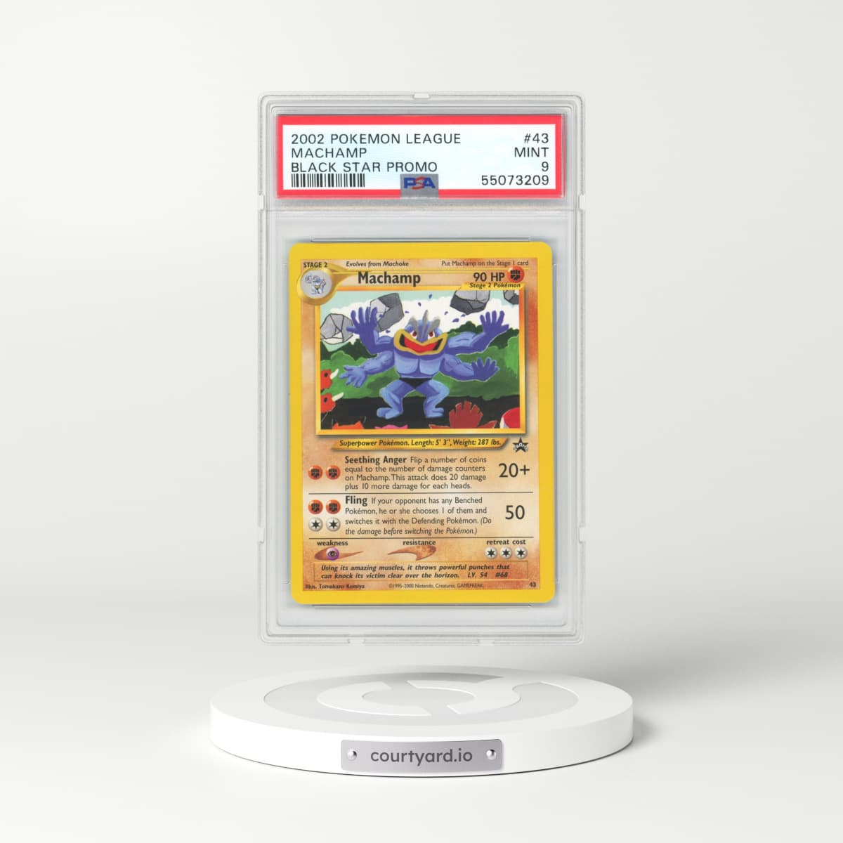 2002 Black Star Promo #43 Machamp (PSA 9 MINT)