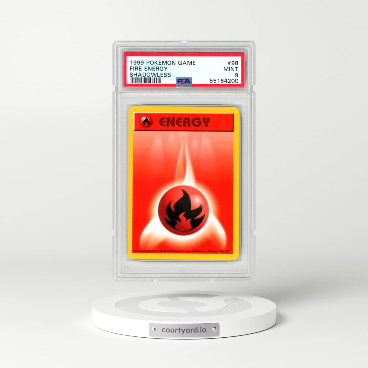 1999 Pokémon Game #98 Fire Energy - Shadowless (PSA 9 MINT)