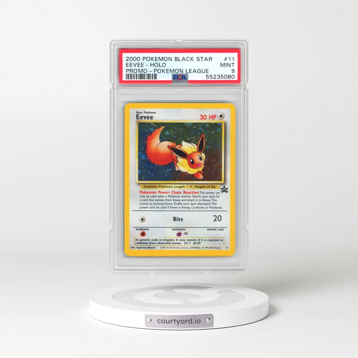 1999 Black Star Promos #11 Eevee - Holo Pokémon League (PSA 9 MINT)