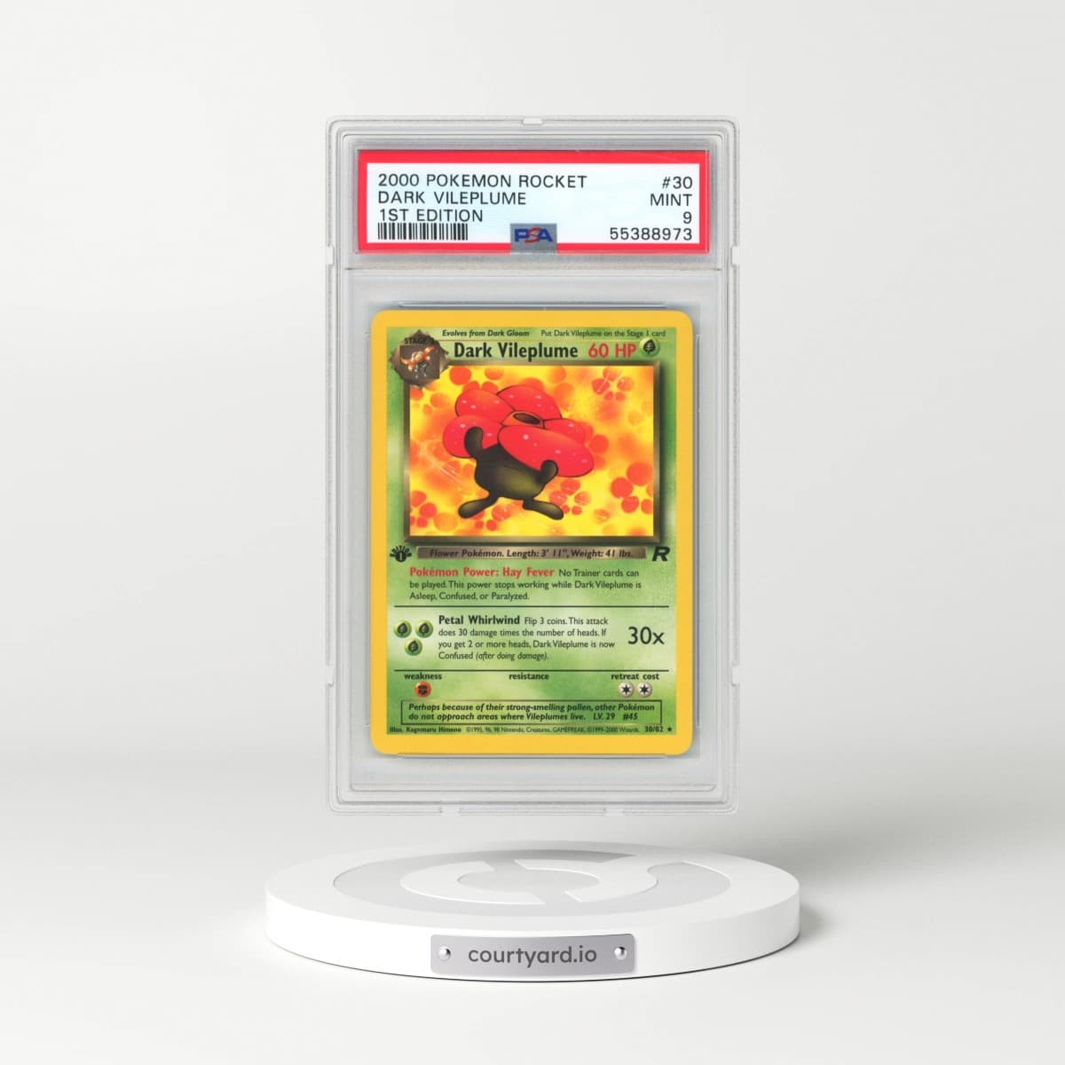 2000 Pokémon Rocket #30 Dark Vileplume - 1st Edition (PSA 9 MINT)