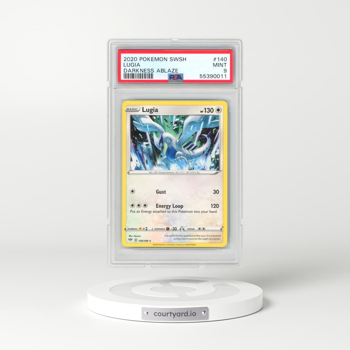 2020 Pokémon Sword & Shield Darkness Ablaze #140 Lugia (PSA 9 MINT)