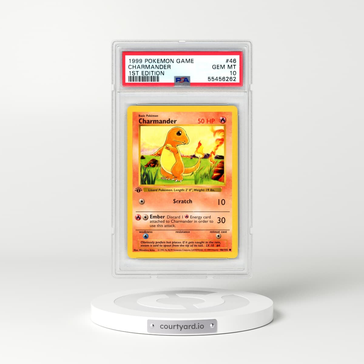 1999 Pokémon Game #46 Charmander - 1st Edition (PSA 10 GEM MINT)