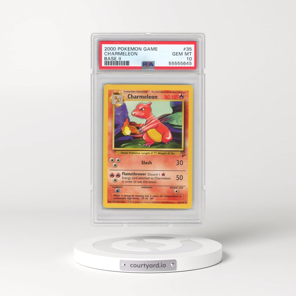 2000 Pokémon Game Base II #35 Charmeleon (PSA 10 GEM MINT)