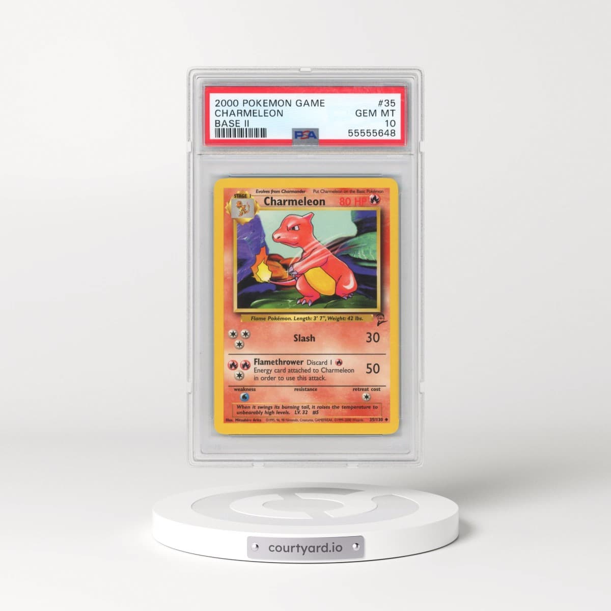 2000 Pokémon Game Base II #35 Charmeleon (PSA 10 GEM MINT)