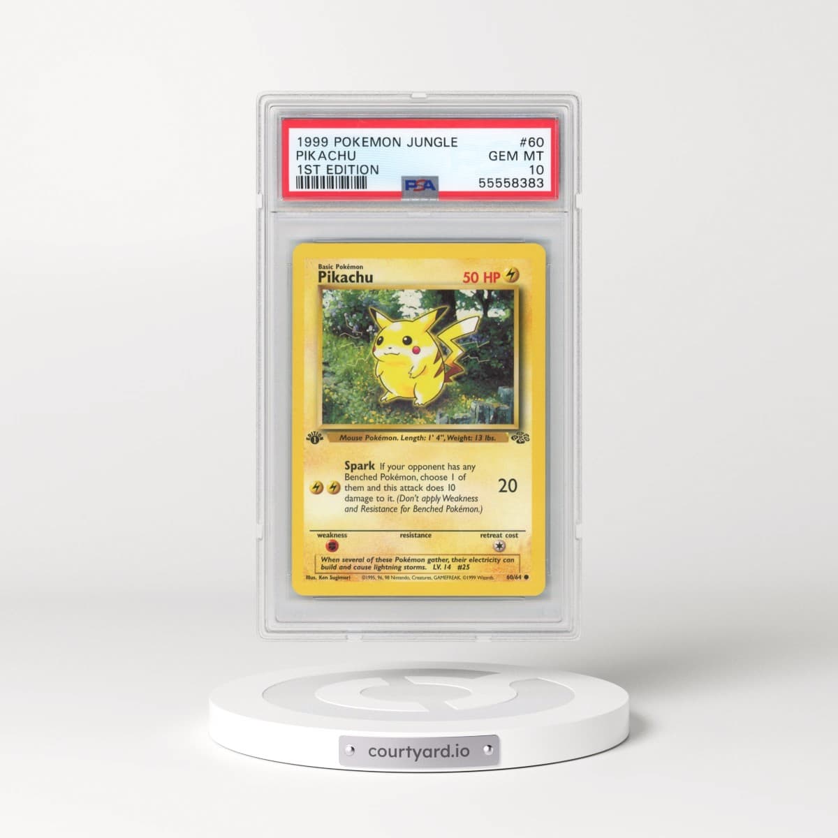 1999 Pokémon Jungle #60 Pikachu - 1st Edition (PSA 10 GEM MINT)
