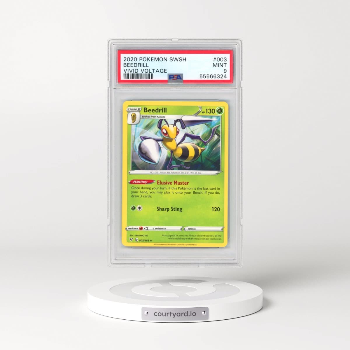 2020 Pokémon Sword & Shield Vivid Voltage #003 Beedrill (PSA 9 MINT)